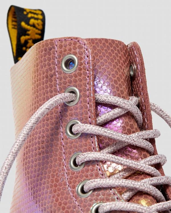 Dr Martens Dámské Kotníkové Boty 1460 Pascal Iridescent Růžové, CZ-328654